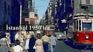 Eski İstanbul'un, 1950'li Yıllarından Renkli Çekim Muhteşem Görüntüleri! | #Eskiİstanbul