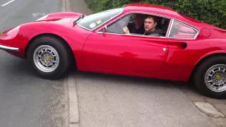 Race Tuned Ferrari Dino 246 GT Pulling away - amazing sound (HD)