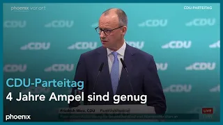 CDU-Bundesparteitag: u.a. Rede von Friedrich Merz (Parteichef) | Tag 1 - Teil 1 | 06.05.24