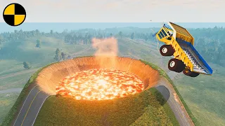 Cars vs Volcano #3 😱 BeamNG.Drive