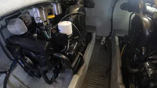 39 Meridian Fly Bridge Sedan Engine Room