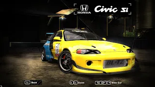 nfs most wanted  - Honda Civic Si (EG6) Extended Customization & Gameplay