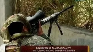 24 Oras: Bakbakan sa Zamboanga City, mistulang naging sniper vs. sniper