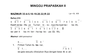 Minggu Prapaskah II - Kasih setiaMu ya Tuhan kiranya menyertai kami seperti kami berharap kepadaMu