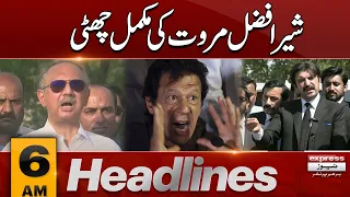 Sher Afzal Marwat OUT From PTI  | News Headlines 6 AM | Latest News | Pakistan News