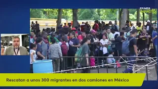 🔴 Rescatan a unos 300 migrantes hacinados en camiones en México.
