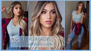 GRWM Casual Date Night 2019 | Outfit Makeup & Hair Transformation (Before & After!)