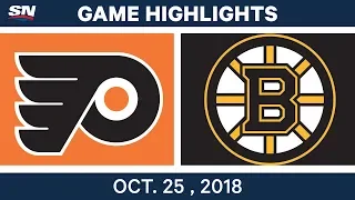 NHL Highlights | Flyers vs. Bruins - Oct. 25, 2018