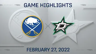 NHL Highlights | Sabres vs. Stars - Feb. 27, 2022