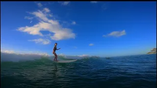 WPB - NOV 19 AM - POV longboard surfing - RAW - GoPro Hero8 - Hawaii