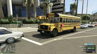 GTA V Ônibus escolar School Bus Add On Route 02 Beta Bus Simulator V