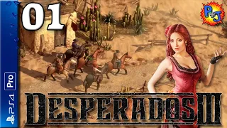 Let's Play Desperados III 3 PS4 Pro | Console Gameplay Episode 1 | Western Tactical Stealth Game