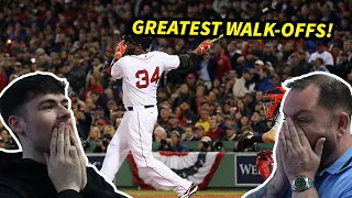 Greatest Walk-Offs in MLB History! British Father and Son Reacts!