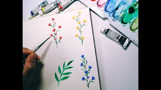 Loose Flowers Doodle | Relaxing Weekend Activity | How to Paint Flowers Using Watercolor