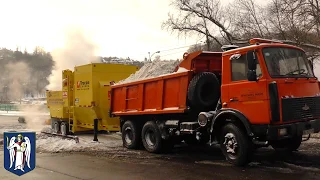 У Києві провели тестовий запуск першої в Україні мобільної снігоплавильної установки