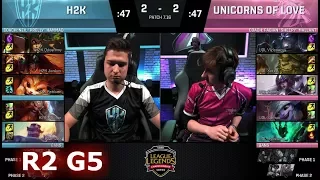 Unicorns of Love vs H2K Gaming Game 5 | Round 2 EU LCS Qualifier for S7 Worlds 2017 | UOL vs H2K G5