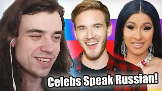 Russian Reacts to Celebrities Speaking Russian