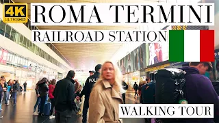 ROMA TERMINI - ITALY - 4K - WALKING TOUR