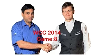 World Chess Championship 2014 Round 8: Anand vs Carlsen