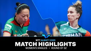 Fu Yu vs Andreea Dragoman | WS R32 | WTT Contender Almaty 2023