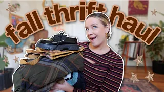 i thrifted my dream fall wardrobe 🍂 (MASSIVE try-on thrift haul!)