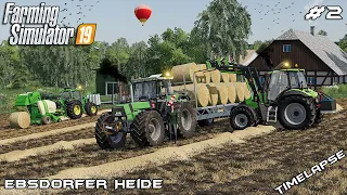 BALING & COLLECTING 52 bales with MrsTheCamPeR | Ebsdorfer Heide | Farming Simulator 19 | Episode 2