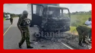 Lamu Horror: Al Shabaab Militants Kill and torch 2 Vehicles in Lamu