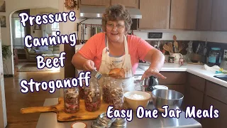 Pressure Canning Beef Stroganoff | Easy One Jar Meals