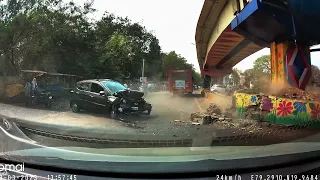 Unbelievable Tata Tiago Car Crash Caught on Dashcam | Idiots In Cars on Indian Roads