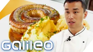 Kochexperiment: Deutsche Bratwurst China Style - Wie gut schmeckt das? | Galileo | ProSieben