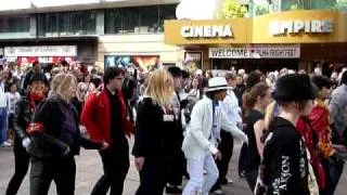 Flash mob Leicester square michsel jackson 1st september 2010