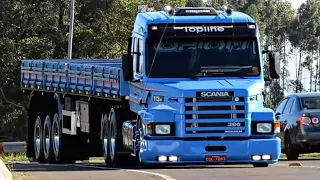 SÓ SCANIA 113 COM ESCAPAMENTO DIRETO - CRUZANDO MARCHA