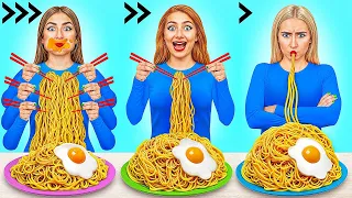 Schnelles, Mittleres oder Langsame Essen Challenge | Lustige Food-Hacks von TeenDO Challenge