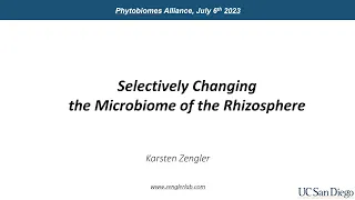 Selectively Changing The Microbiome Of The Rhizosphere