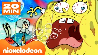 SpongeBob | Elke keer dat SpongeBob alles in zich opneemt en opzwelt! 🤯 | Nickelodeon Nederlands