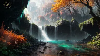 "4K Nature's Serenade: Tranquil Waterfall Sounds with Birds and Gentle Breezes for Peaceful Sleep"