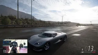 Forza Horizon 5 2002 Koenigsegg CC8S Top Speed ​​Test Logitech G29 Gameplay