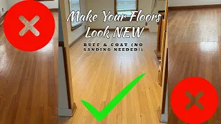 How to Make Your Floors Look Brand New with NO Sanding! Buff & Coat 101