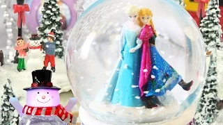 FROZEN PRINCESS SISTERS CHRISTMAS GIFTS SNOW GLOBES Glitter Snowman Ice Skating Castle Decoration