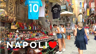 [4K]🇮🇹 Italy Summer Walk: Napoli, Centro Storico, Gambrinus☕ World's  best Pizza at Starita🍕👍2022