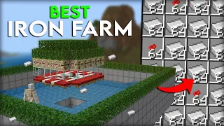 BEST 1.20 IRON FARM TUTORIAL in Minecraft Bedrock (MCPE/Xbox/PS4/Nintendo Switch/PC)