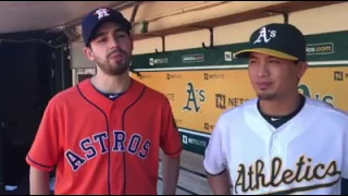 Astros  batboy and A's  batboy explain how they communicate what they want for lunch