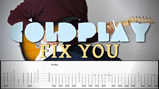 COLDPLAY - FIX YOU | Guitar Cover Tutorial (FREE TAB)