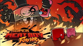 Super Meat Boy Forever - Gameplay First 6 Levels & Boss Fight | SO MUCH DEATH!!