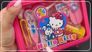 8 Minutes Satisfying with Unboxing Pink Hello Kitty Doctor Set | Cute Toys ASMR (no music)