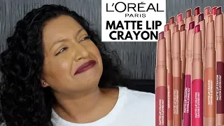 L'Oréal Infallible Matte Lip Crayon Review & Swatches