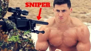 Bodybuilder VS Airsoft SNIPER *HIGH FPS* | Extremely Painful Airsoft Gun Challenge Fail