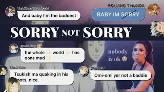 SORRY (not sorry ;) ) ft. chaos but the good kind — lyric prank — Haikyuu texts