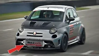 360HP Abarth 695 Biposto POCKET ROCKET! - Time Attack Build ONBOARD @ Monza!