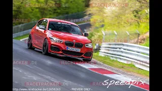 BMW M140i Nordschleife TF 8:15 BTG action behind e46 M3, GT3RS some Code Brown Fuchsröhre+Mutkurve